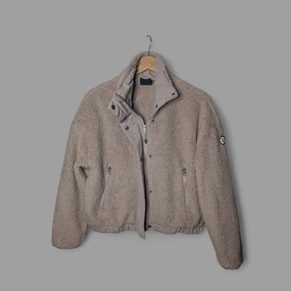 Vuori Umber Pink Sherpa Jacket Small Zip Up Coat - Picture 3 of 13